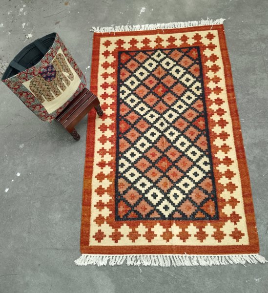 Woollen Dhurrie Rug Carpet