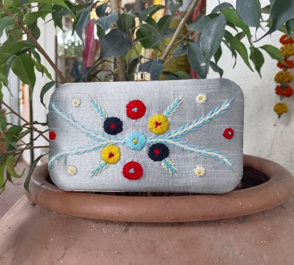 Hand Embroidery clutch