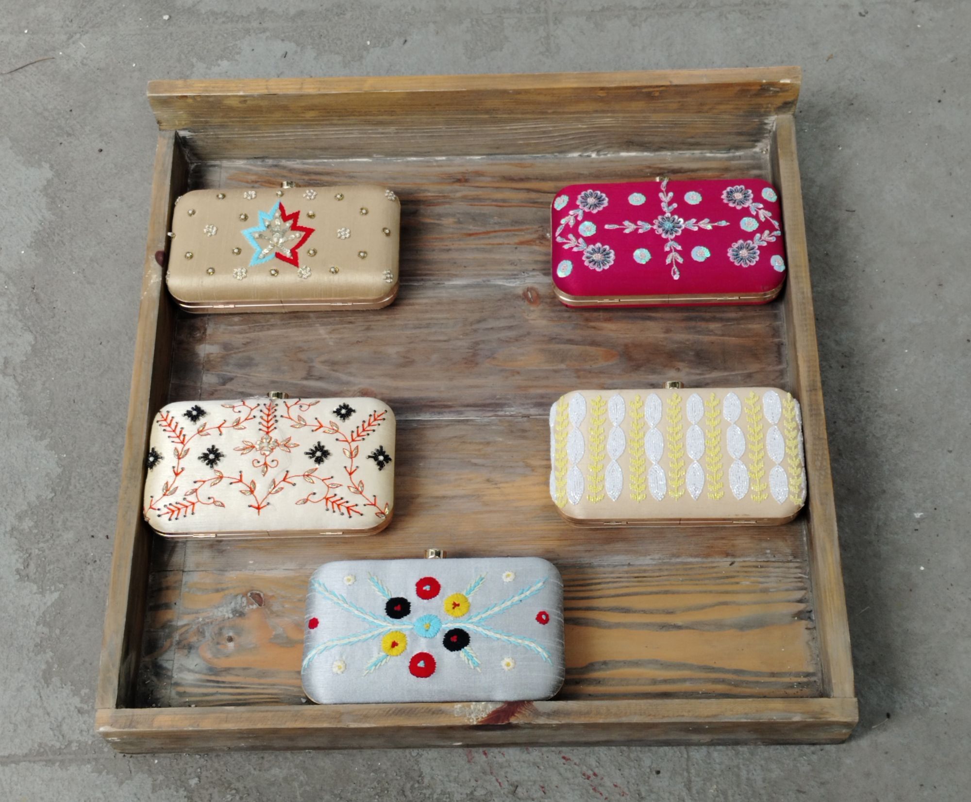 Hand Embroidery clutch