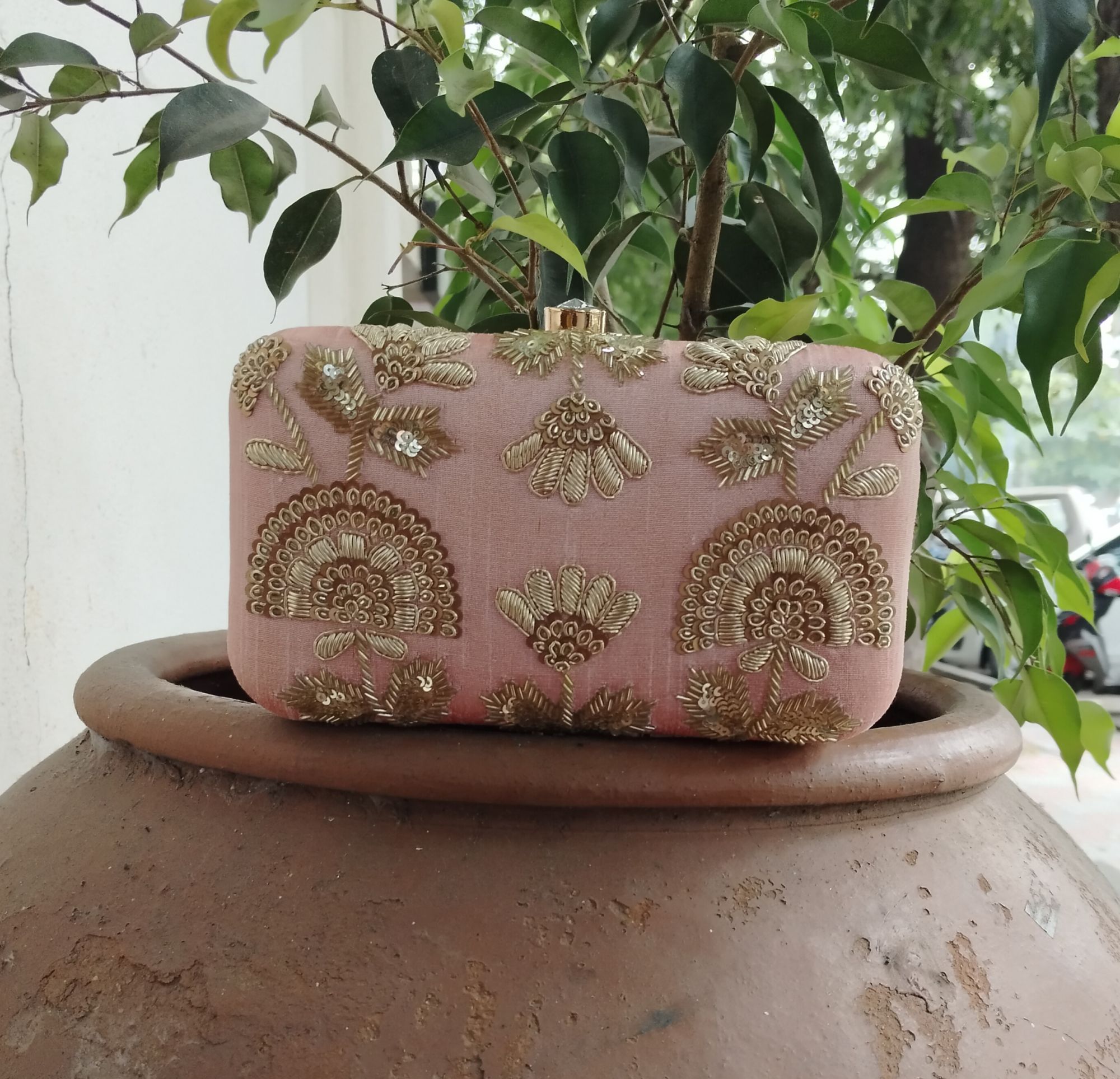 Hand Embroidery clutch