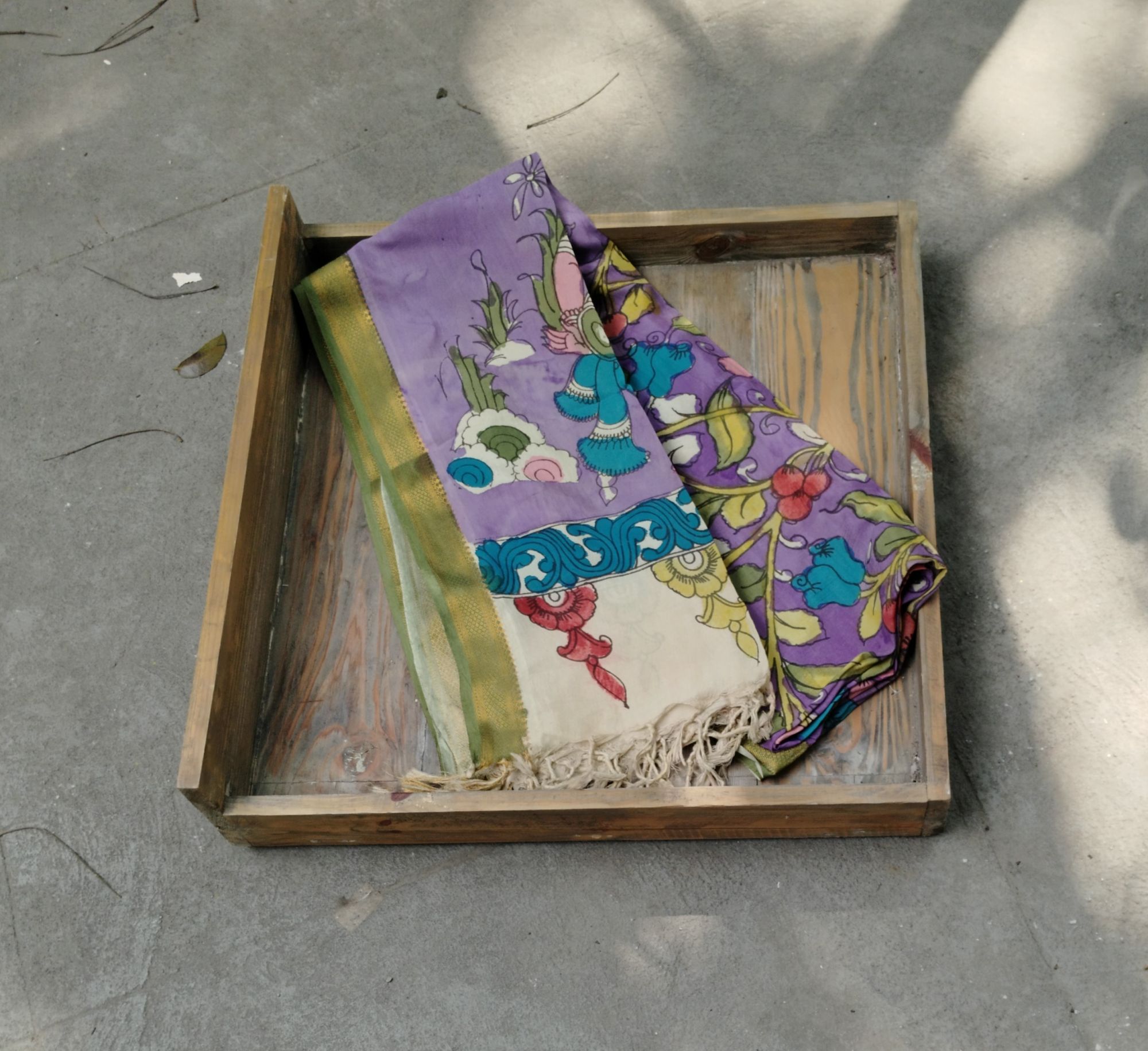 Silk Kalamkari Dupatta