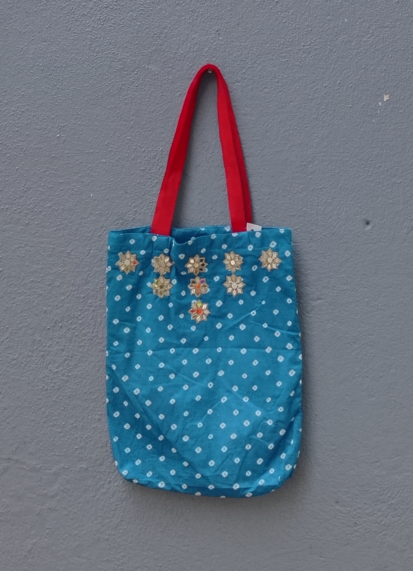 Cotton Hand Work Tote Bag