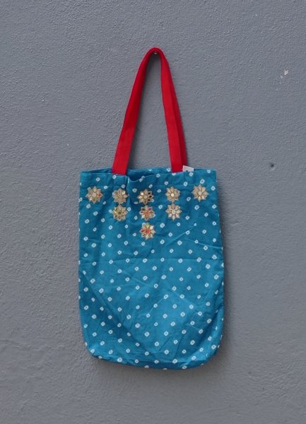 Cotton Hand Work Tote Bag