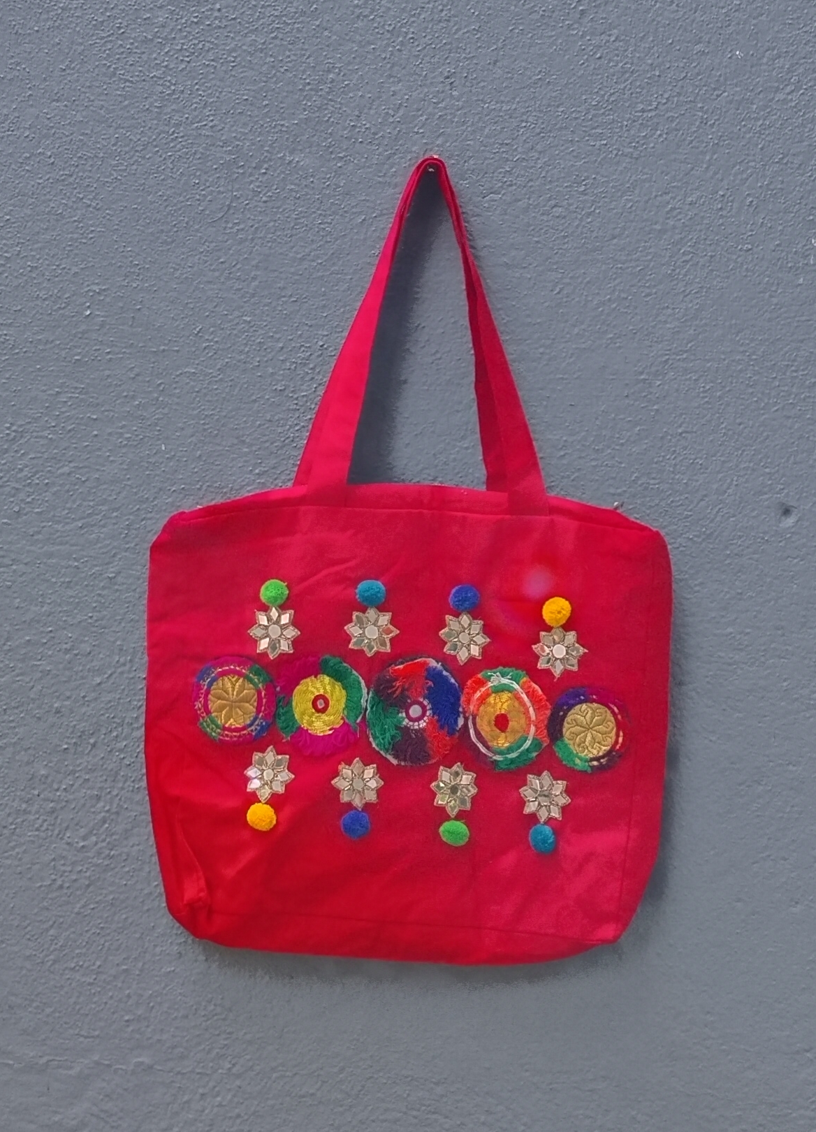 Cotton Hand Work Tote Bag