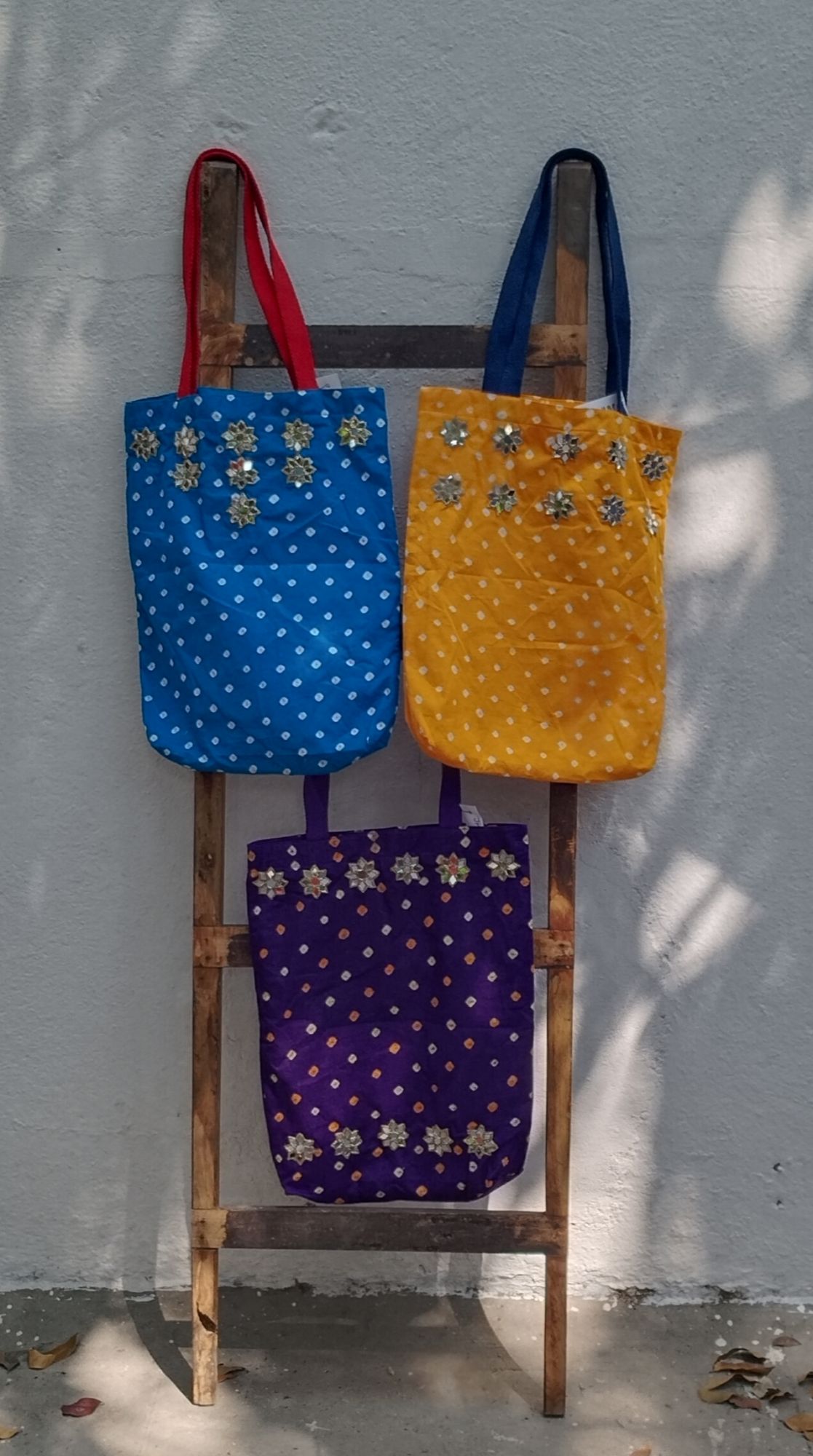 Cotton Hand Work Tote Bag