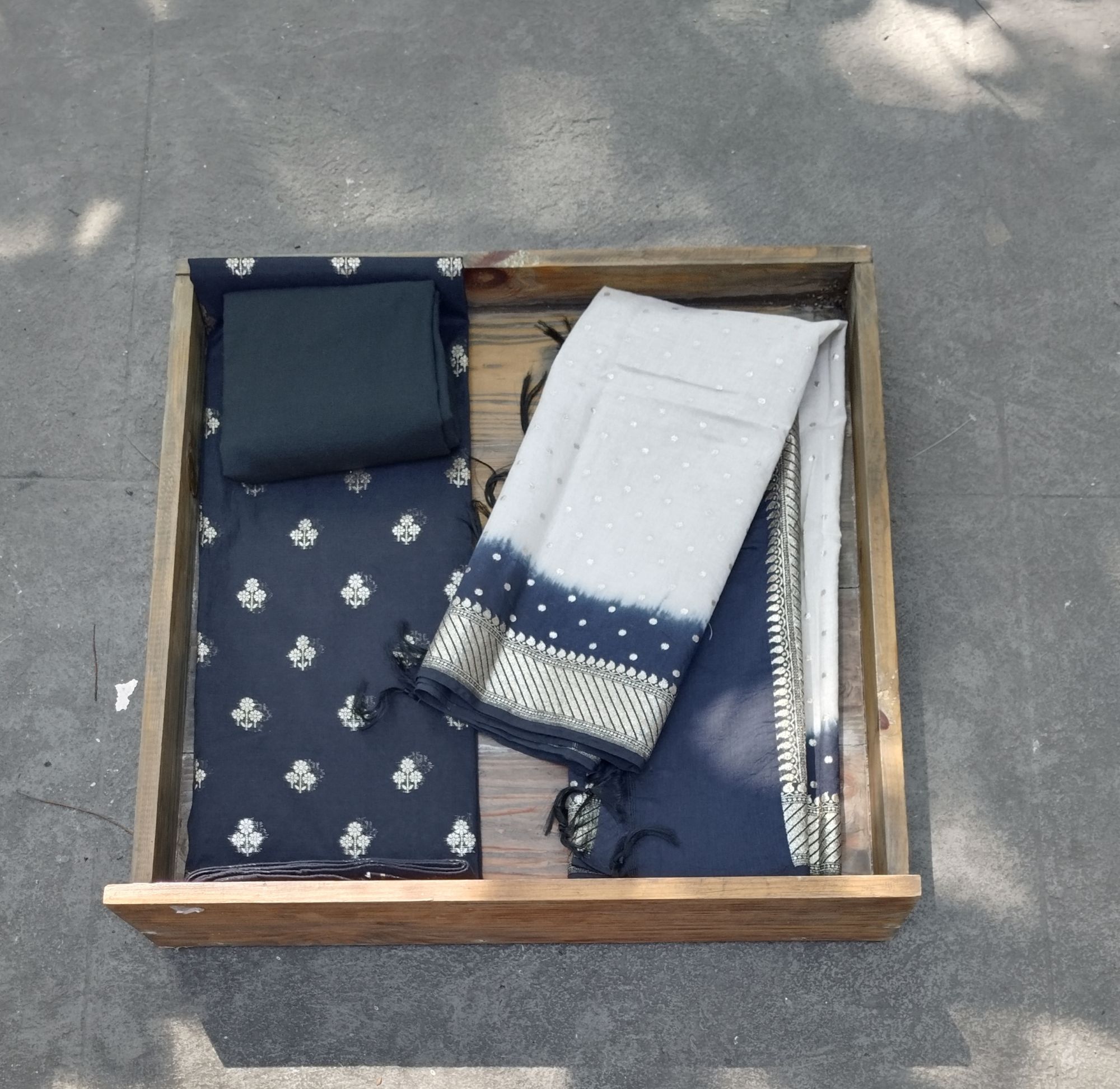 Chanderi Silk Unstitched Dress Material