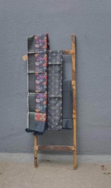 Chanderi Silk Unstitched Dress Material