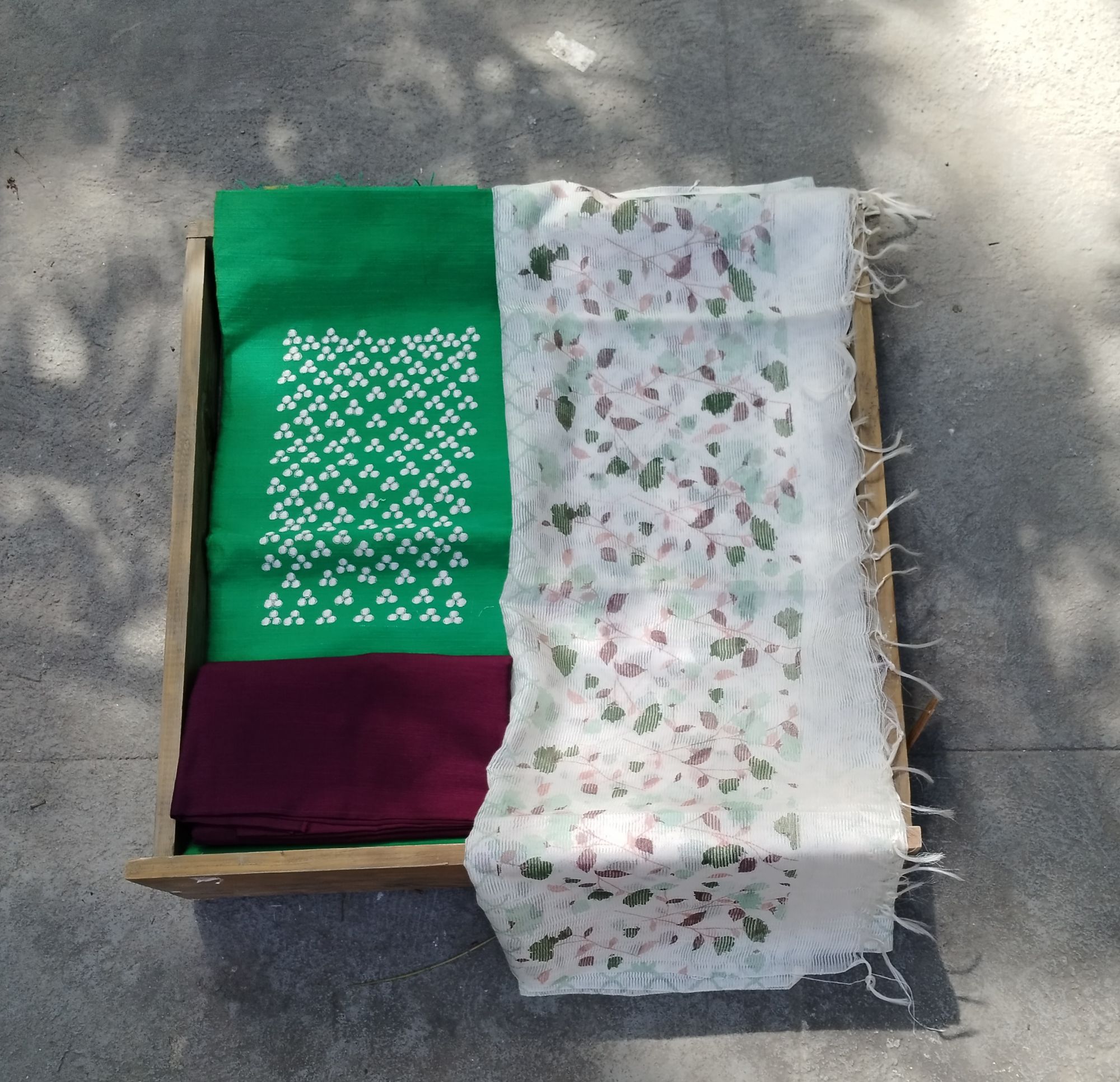 Cotton Silk Unstitched Dress Materials Material