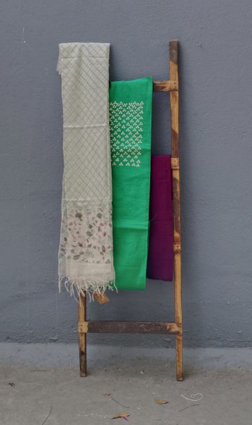 Cotton Silk Unstitched Dress Materials Material