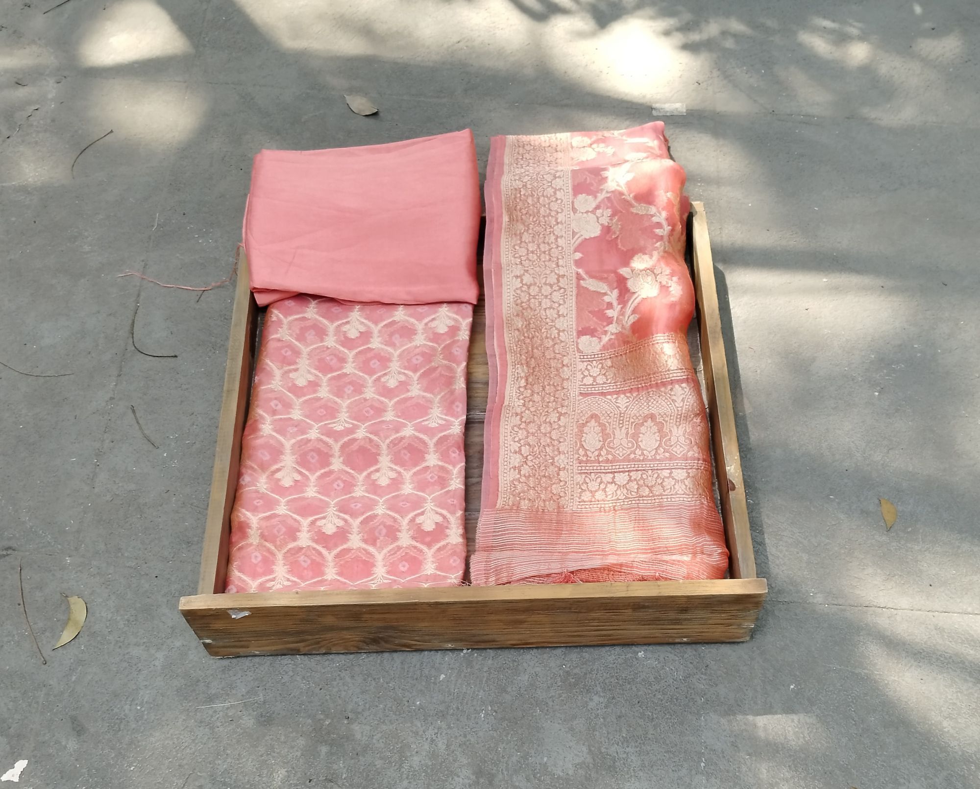 Banarasi Silk unstitched Dress Material