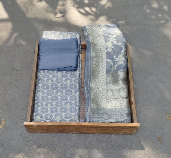 Banarasi Silk unstitched Dress Material