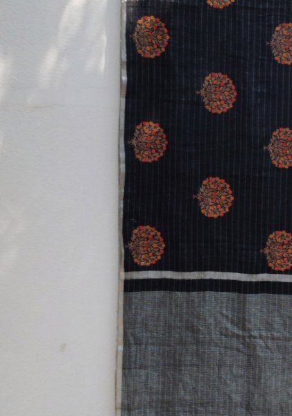 Lenin Embroidery Saree