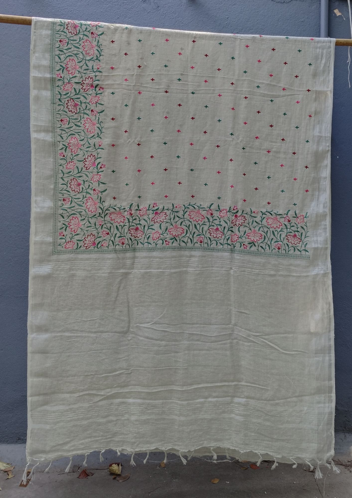 Lenin Embroidery Saree