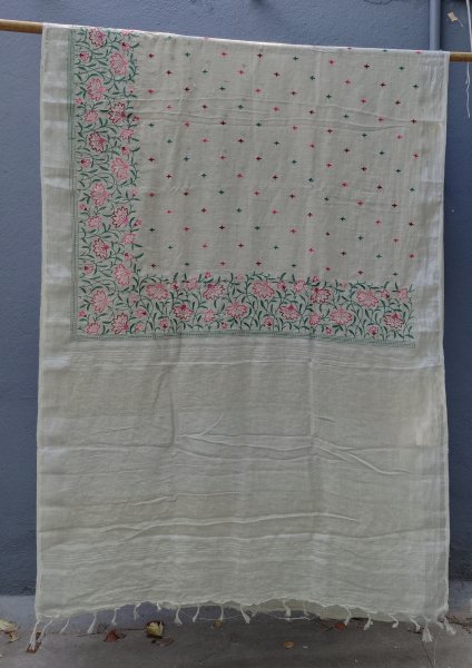 Lenin Embroidery Saree