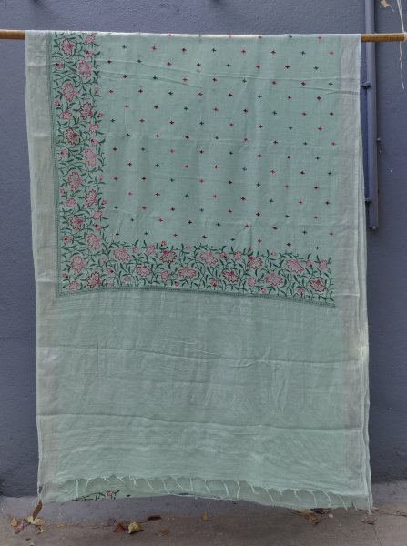 Lenin Embroidery Saree