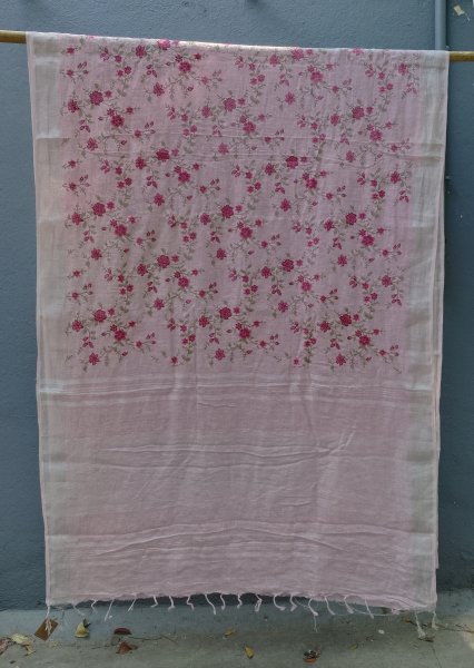 Lenin Embroidery Saree