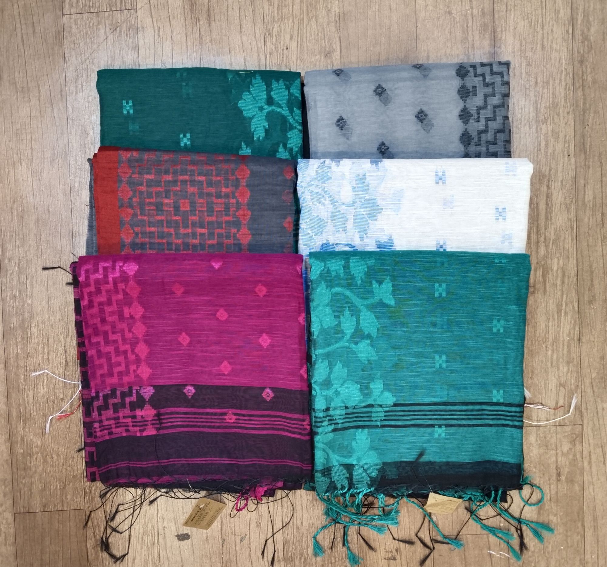 Dhakai Cotton Jamdhani Weave Saree