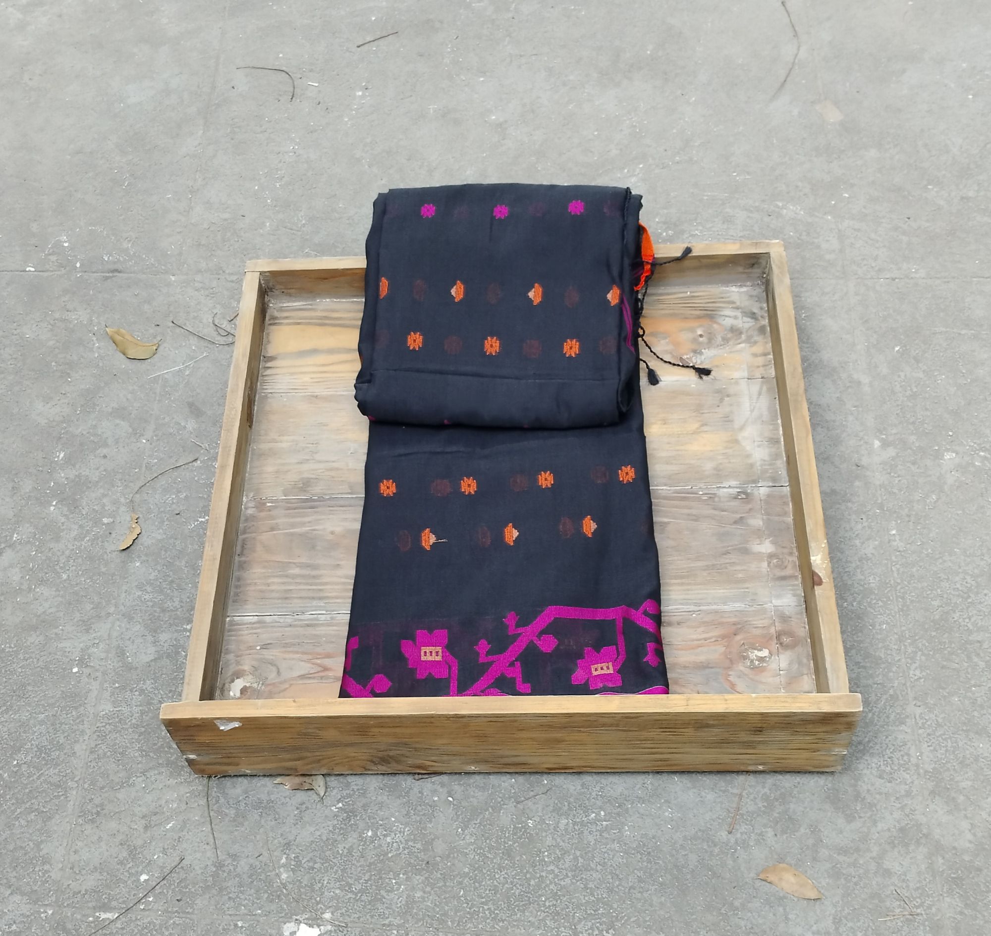 Fulia Cotton Jamdhani Weave Saree