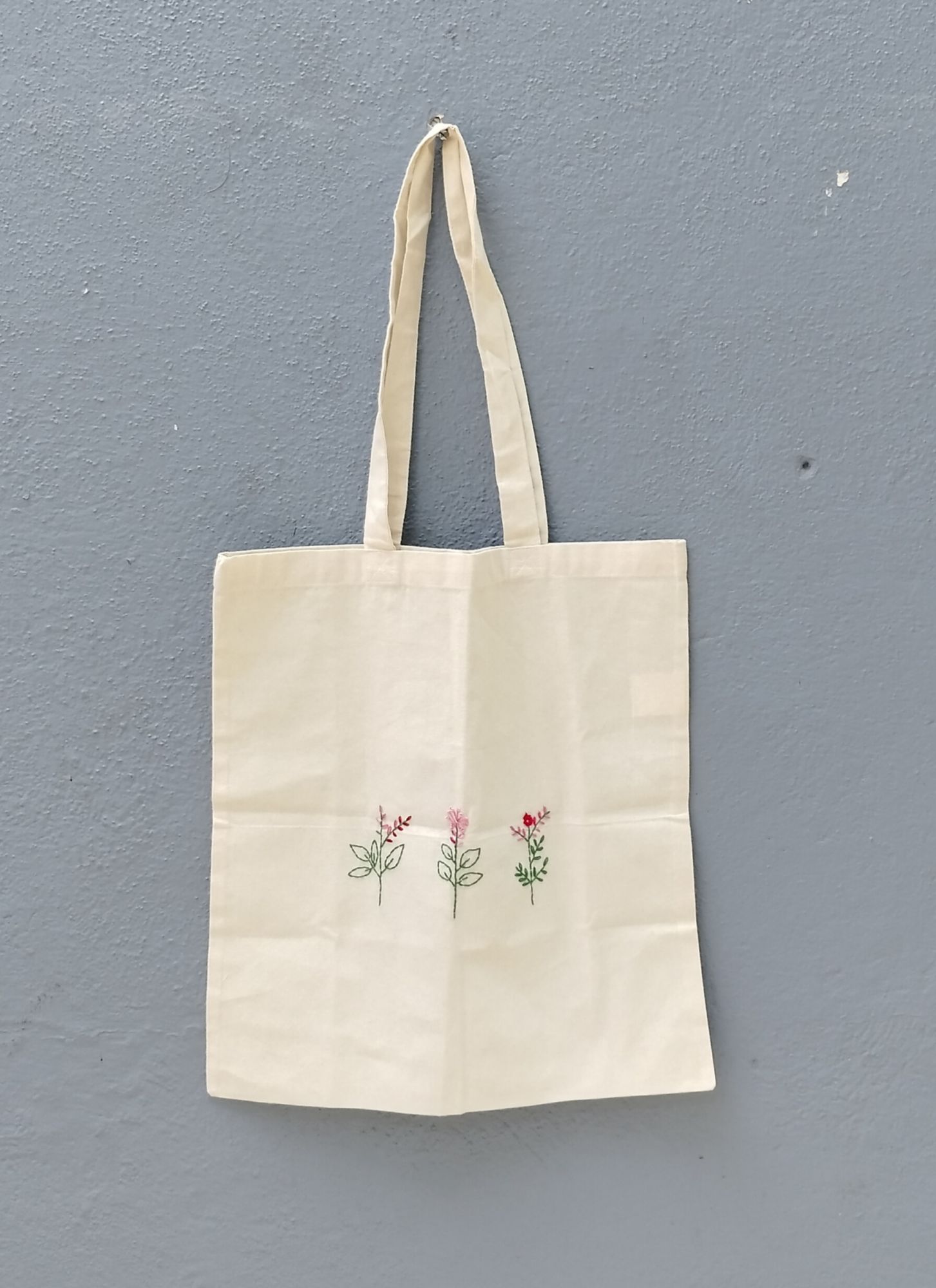 Cotton embroidery tote bag