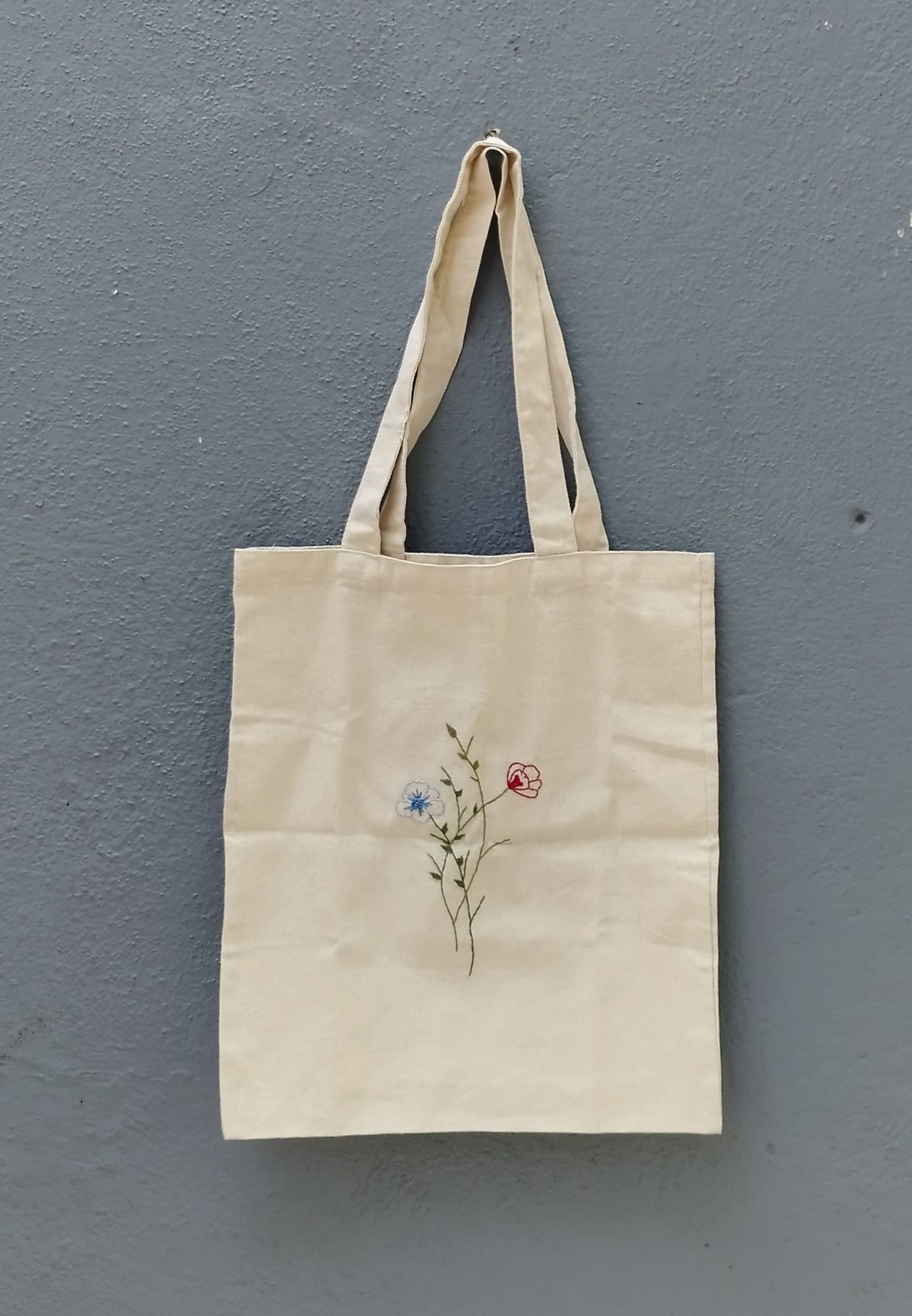 Cotton embroidery tote bag