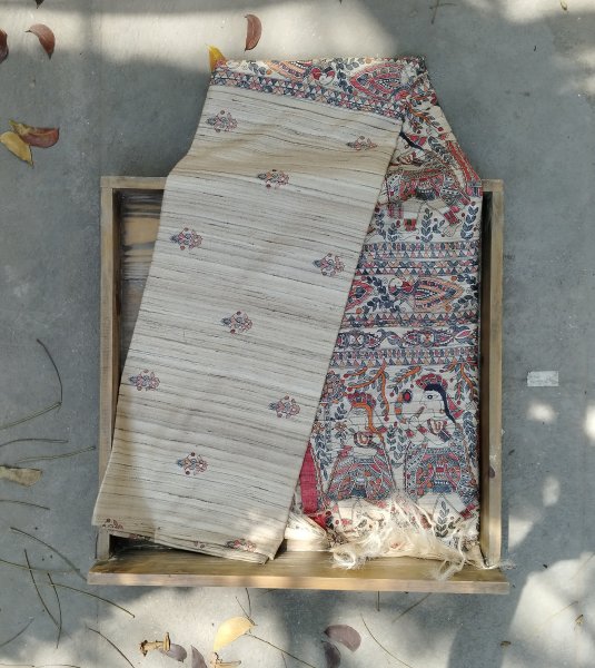 Tussar Madhubani Silk Saree