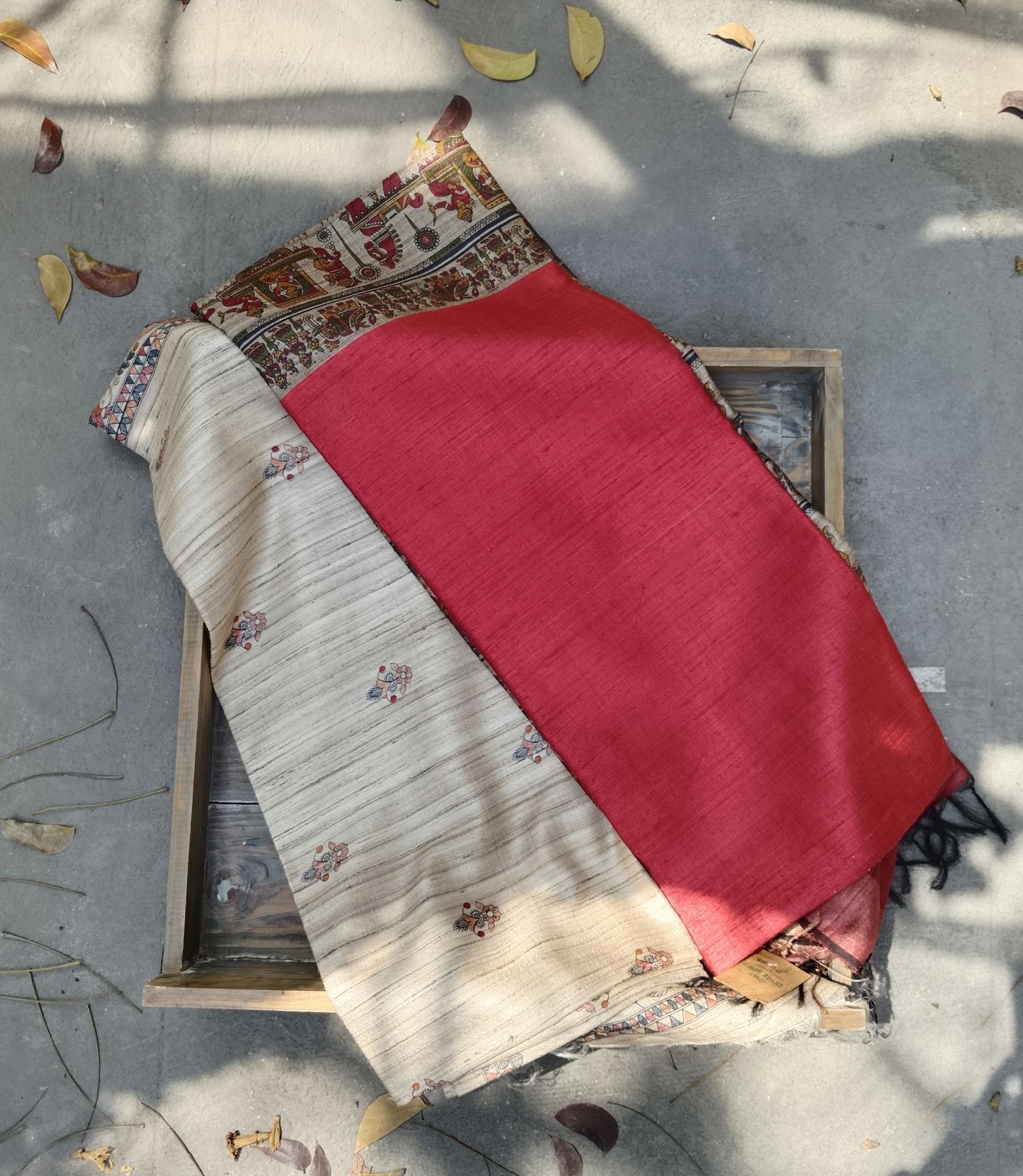 Tussar Madhubani Silk Saree