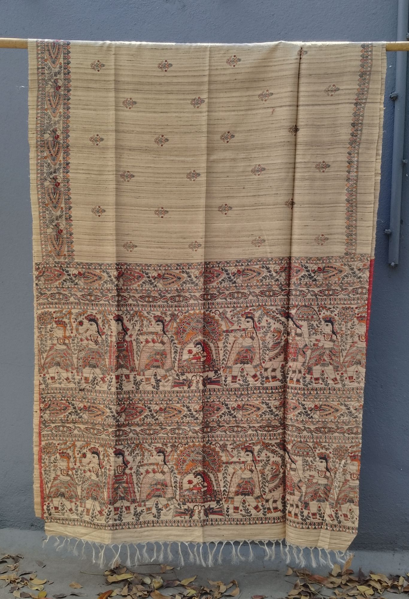 Tussar Madhubani Silk Saree