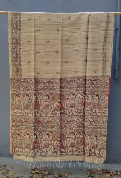 Tussar Madhubani Silk Saree