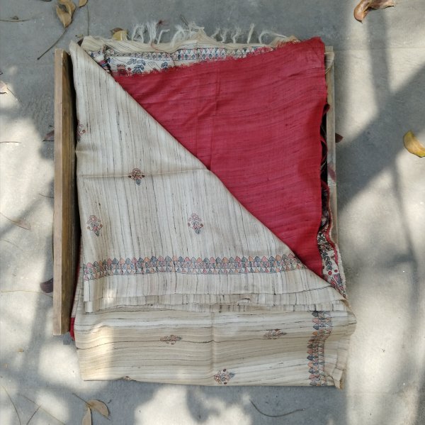 Tussar Madhubani Silk Saree