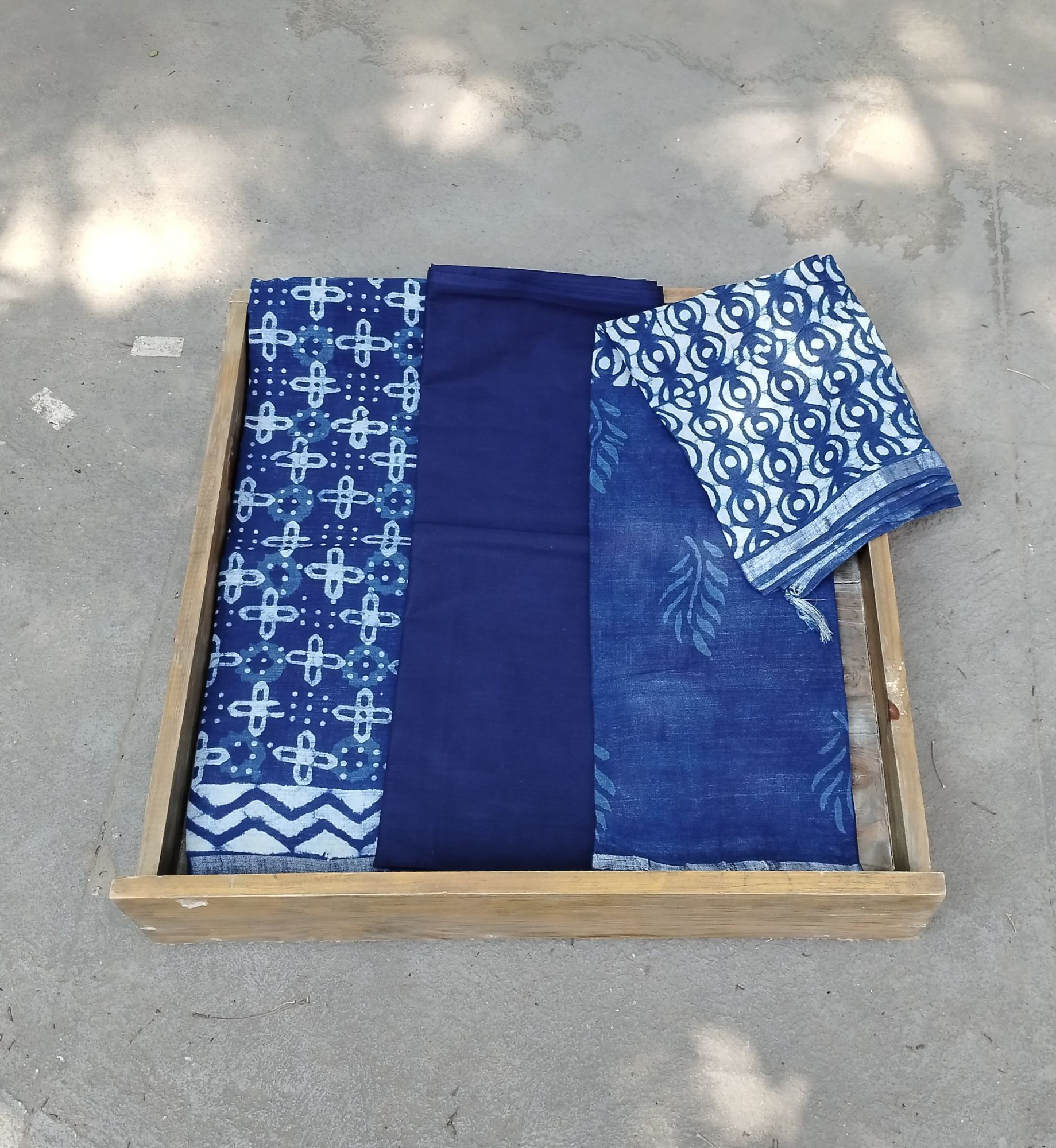 Indigo Unstitched Dress Suit