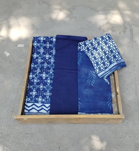 Indigo Unstitched Dress Suit