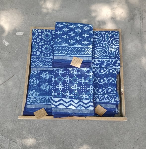 Indigo Unstitched Dress Suit