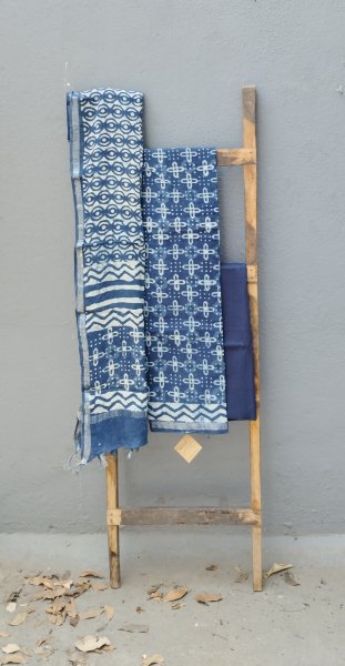 Indigo Unstitched Dress Suit