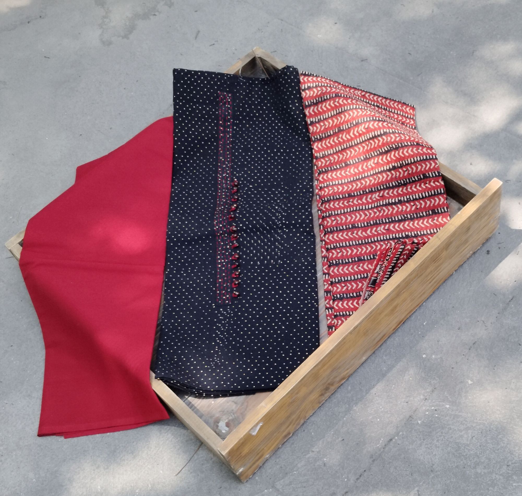 Cotton Unstitched Dress Suit