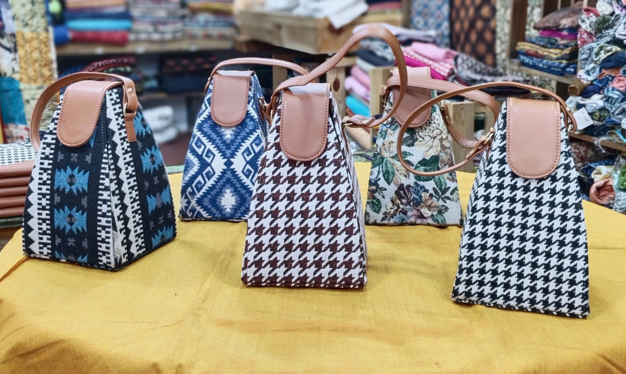 Jacquard Cotton Handbag