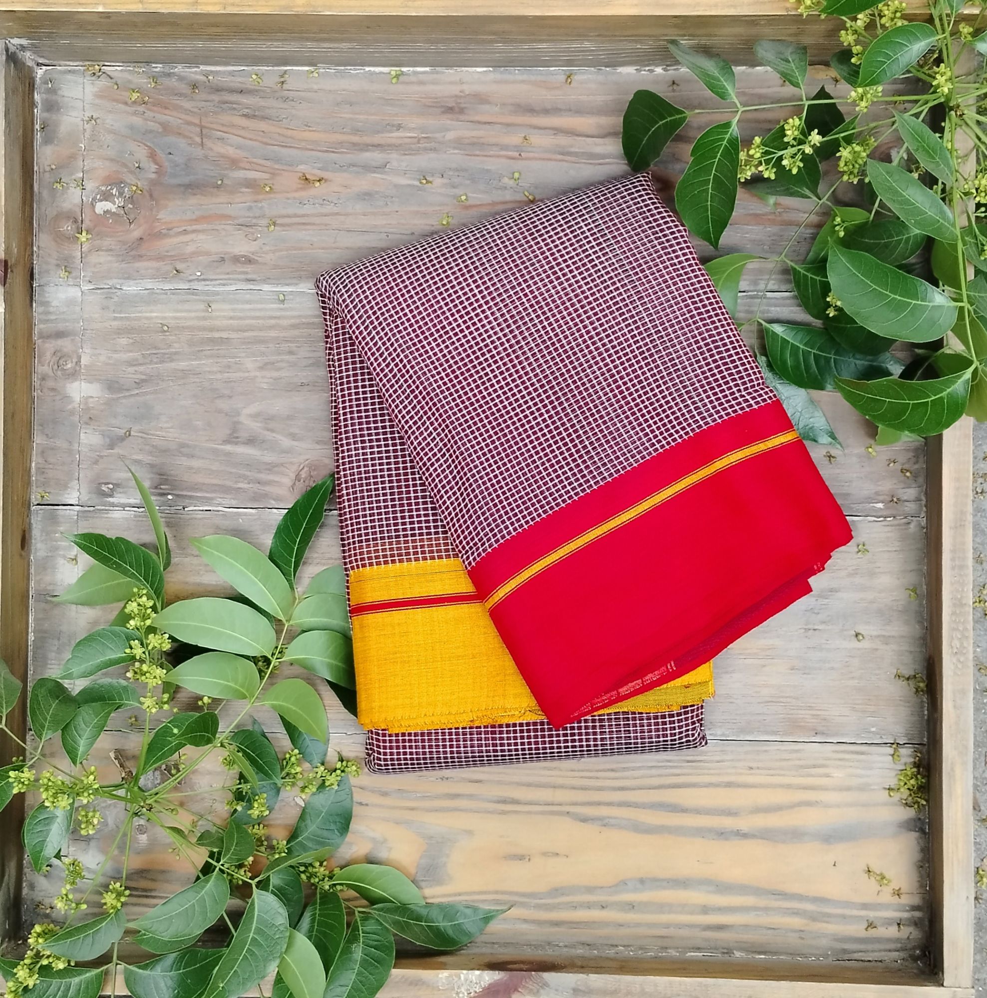 Patteda Anchu Cotton Saree