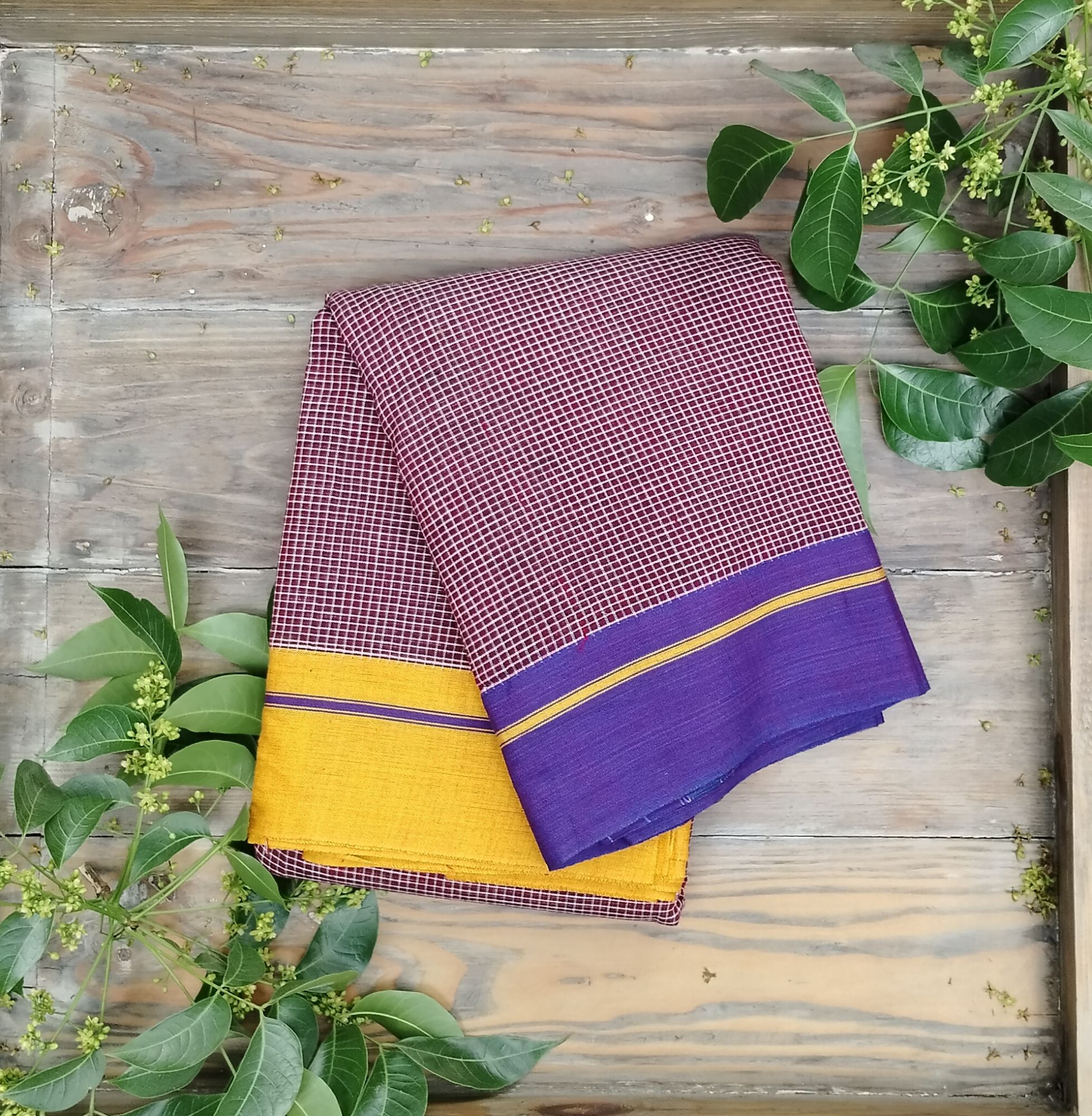 Patteda Anchu Cotton Saree