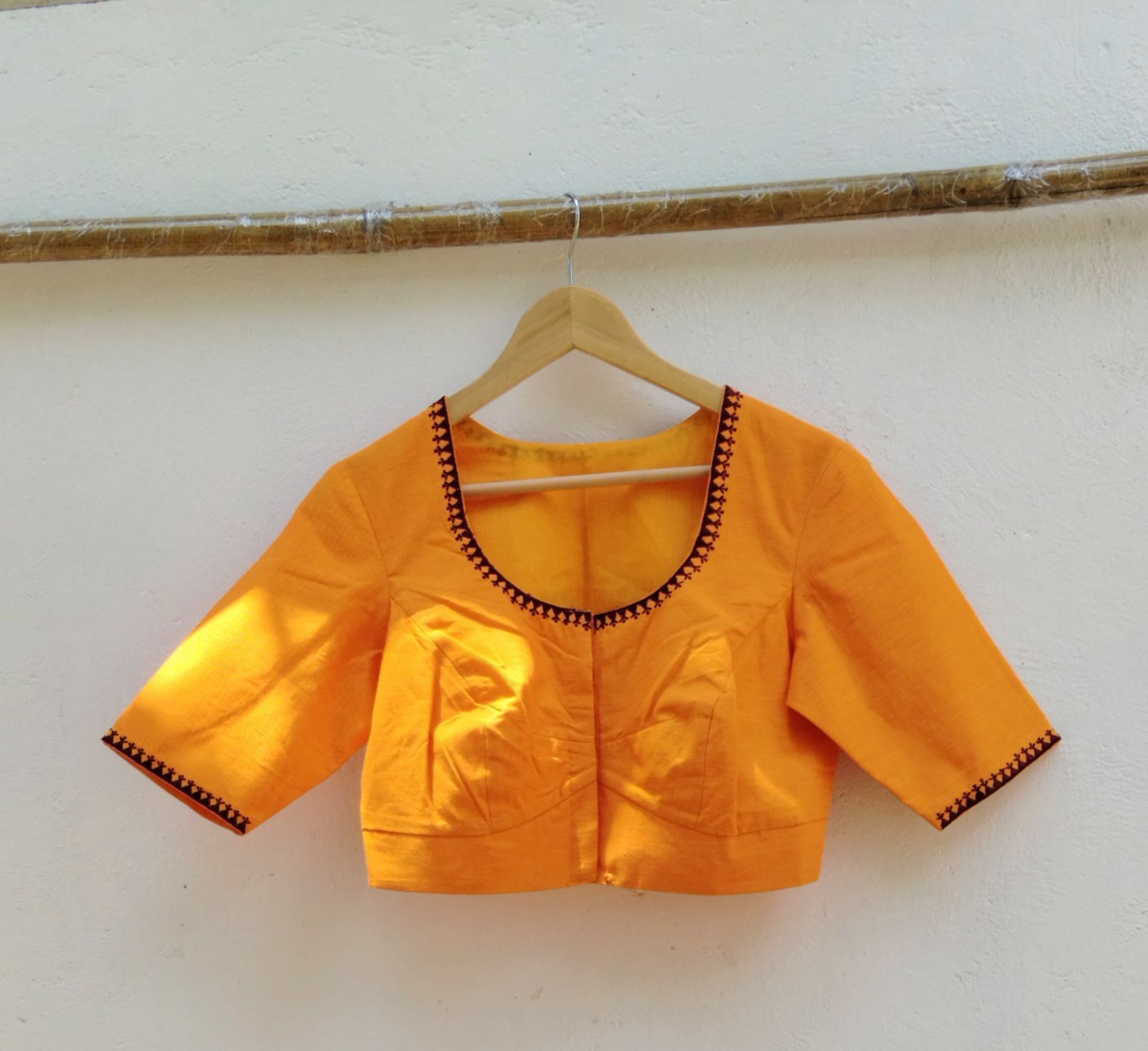 Kalamkari Applique embroidery cotton blouse