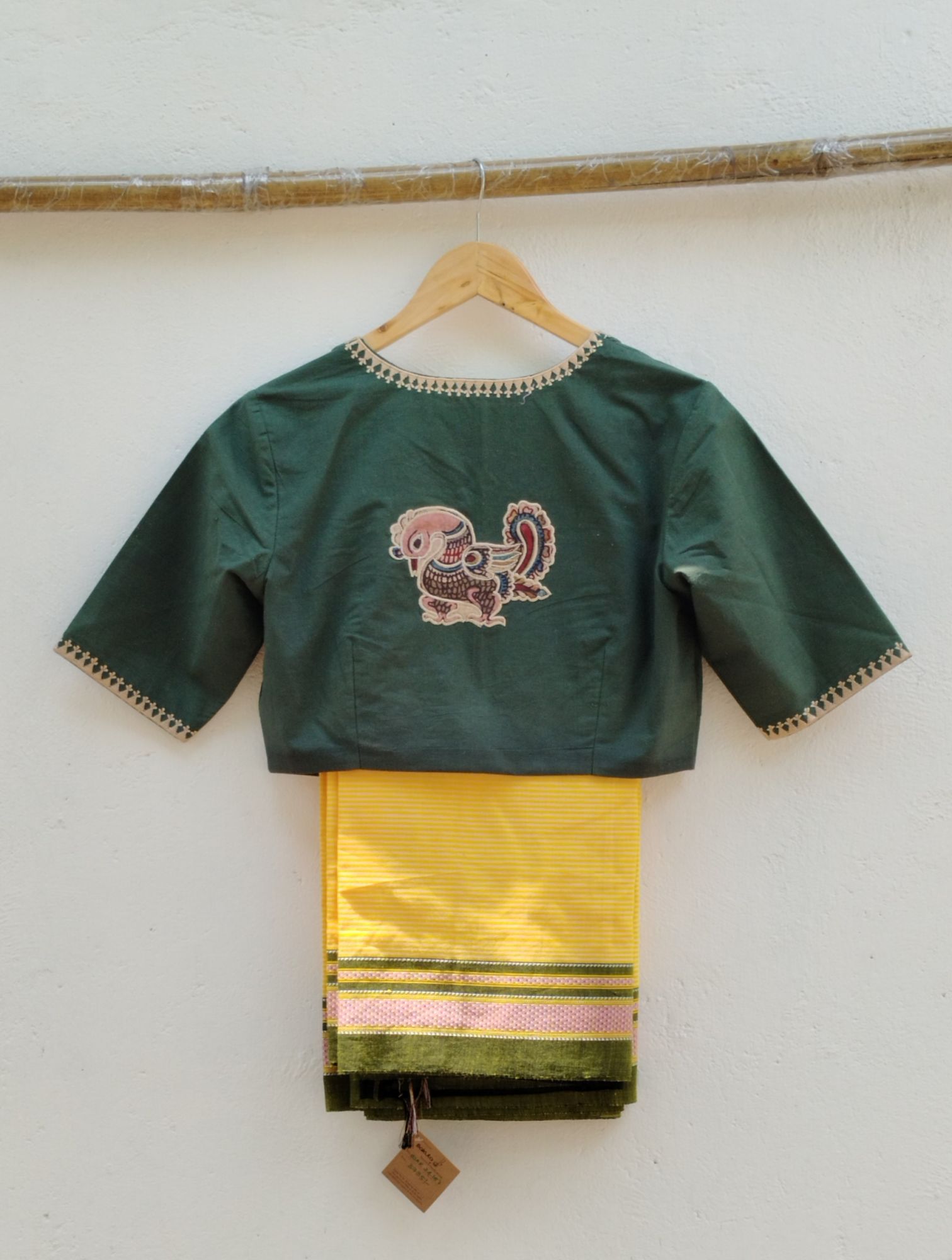 Kalamkari Applique embroidery cotton blouse