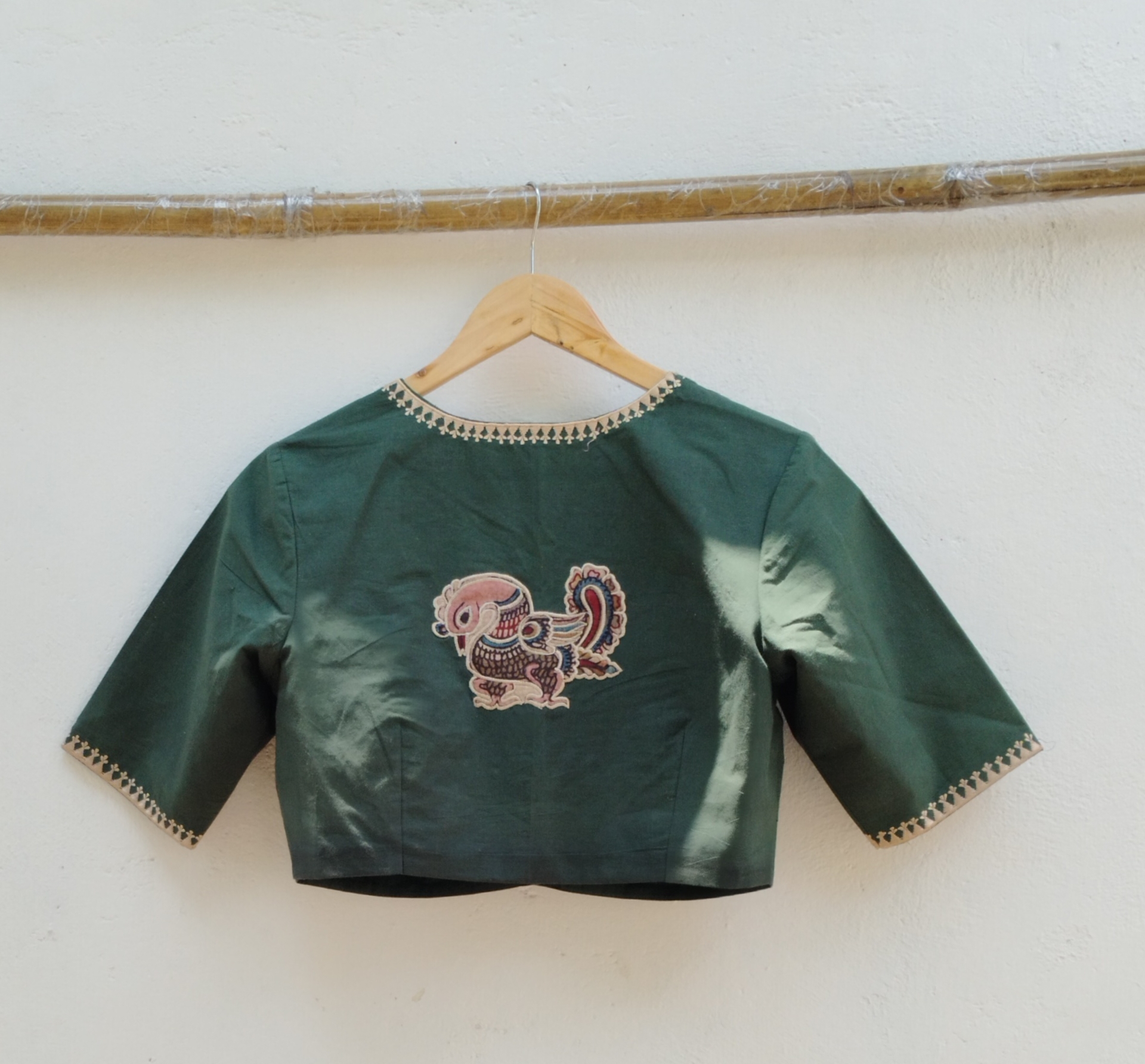 Kalamkari Applique embroidery cotton blouse