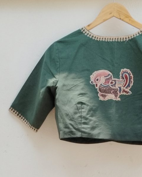 Kalamkari Applique embroidery cotton blouse