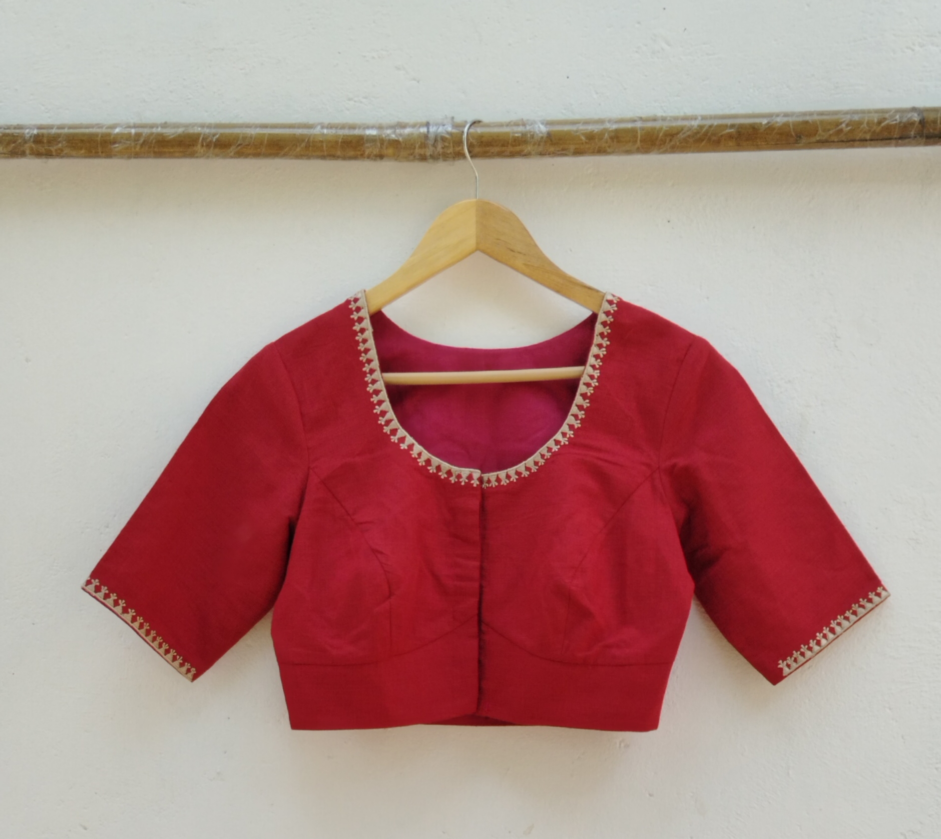 Kalamkari Applique embroidery cotton blouse