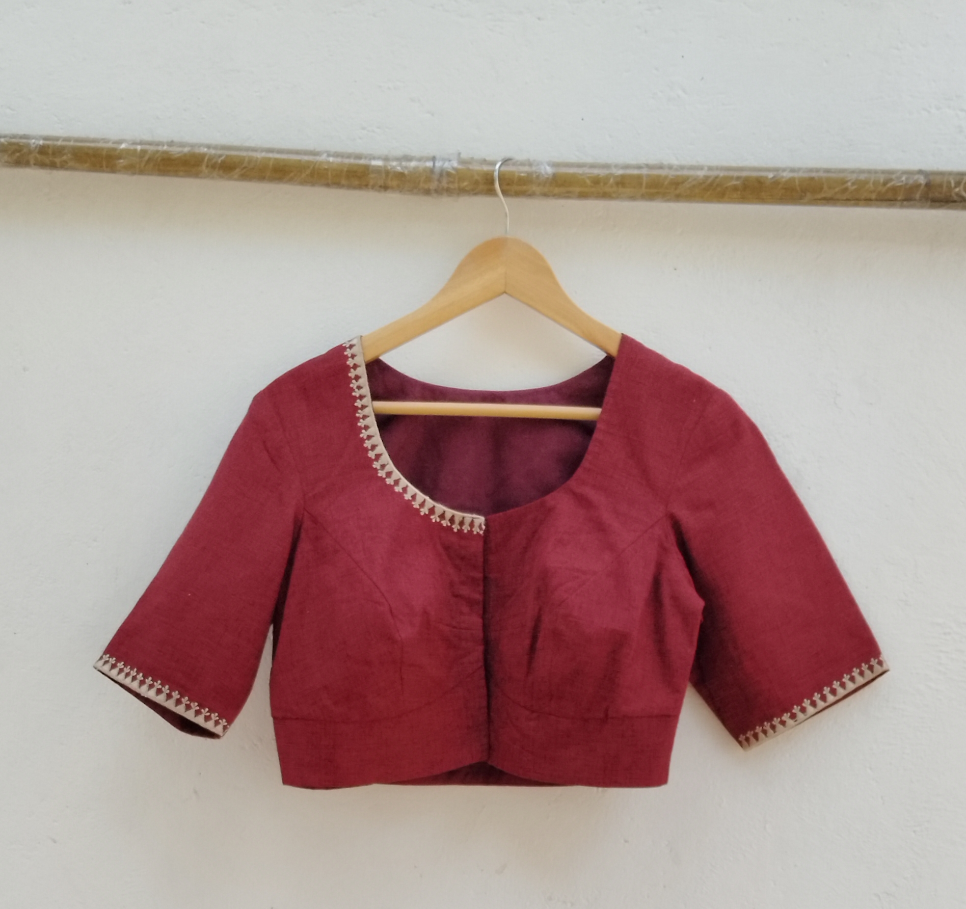 Kalamkari Applique embroidery cotton blouse