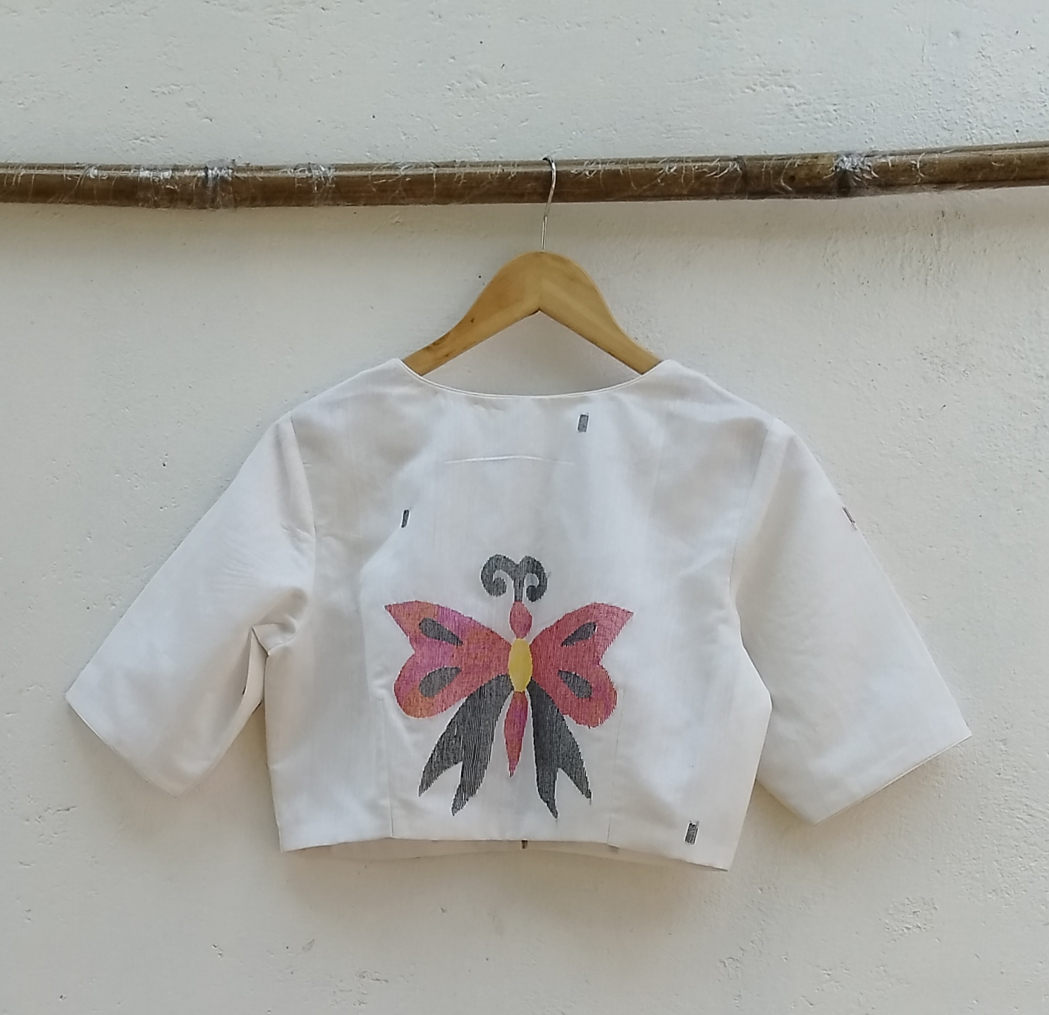 Handwoven Jamdhani Weave Cotton Ready Blouse