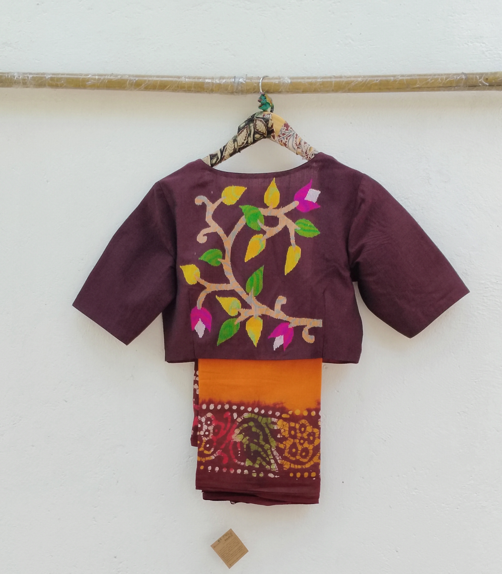 Handwoven Jamdhani Weave Cotton Ready Blouse