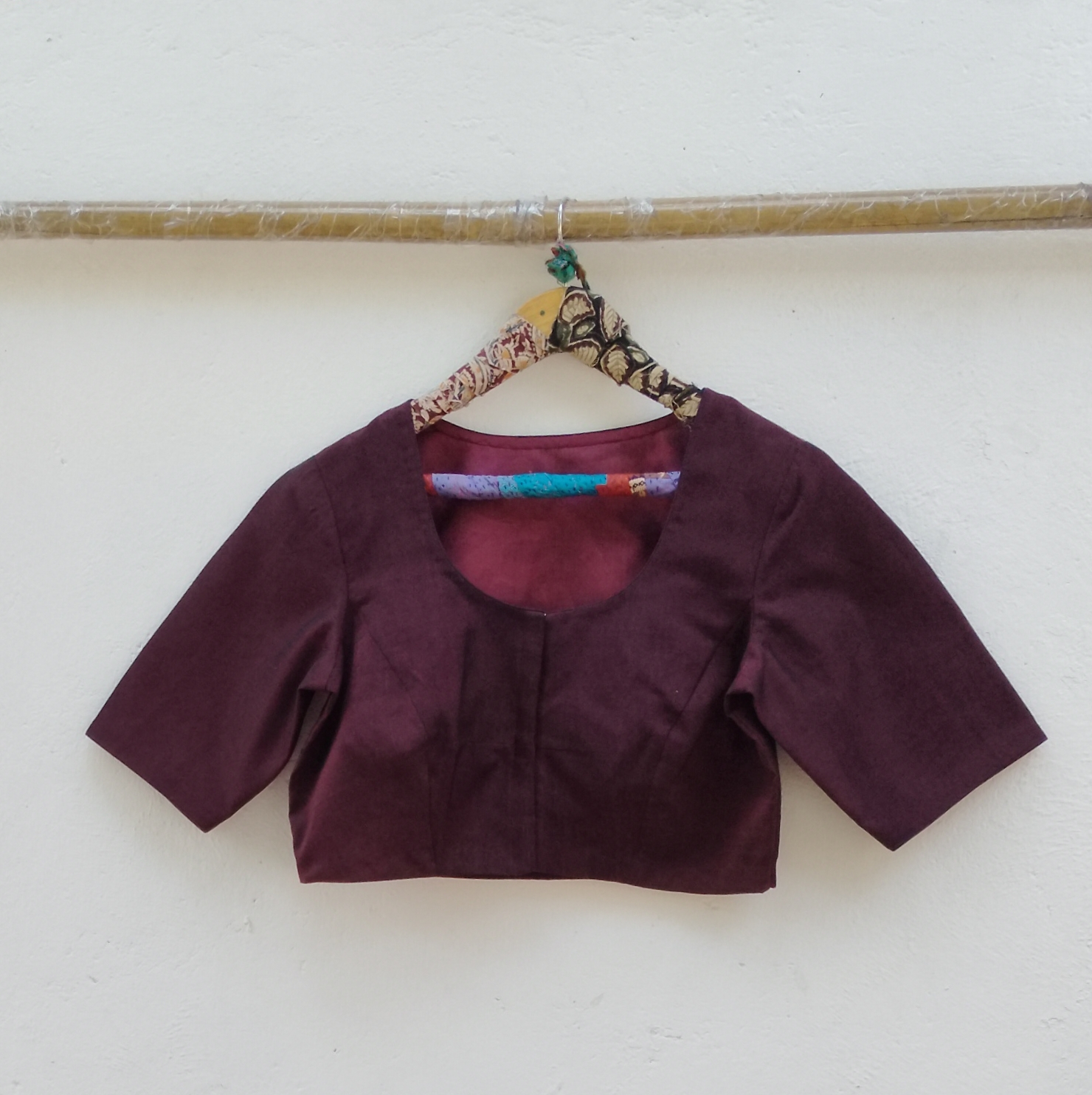 Handwoven Jamdhani Weave Cotton Ready Blouse