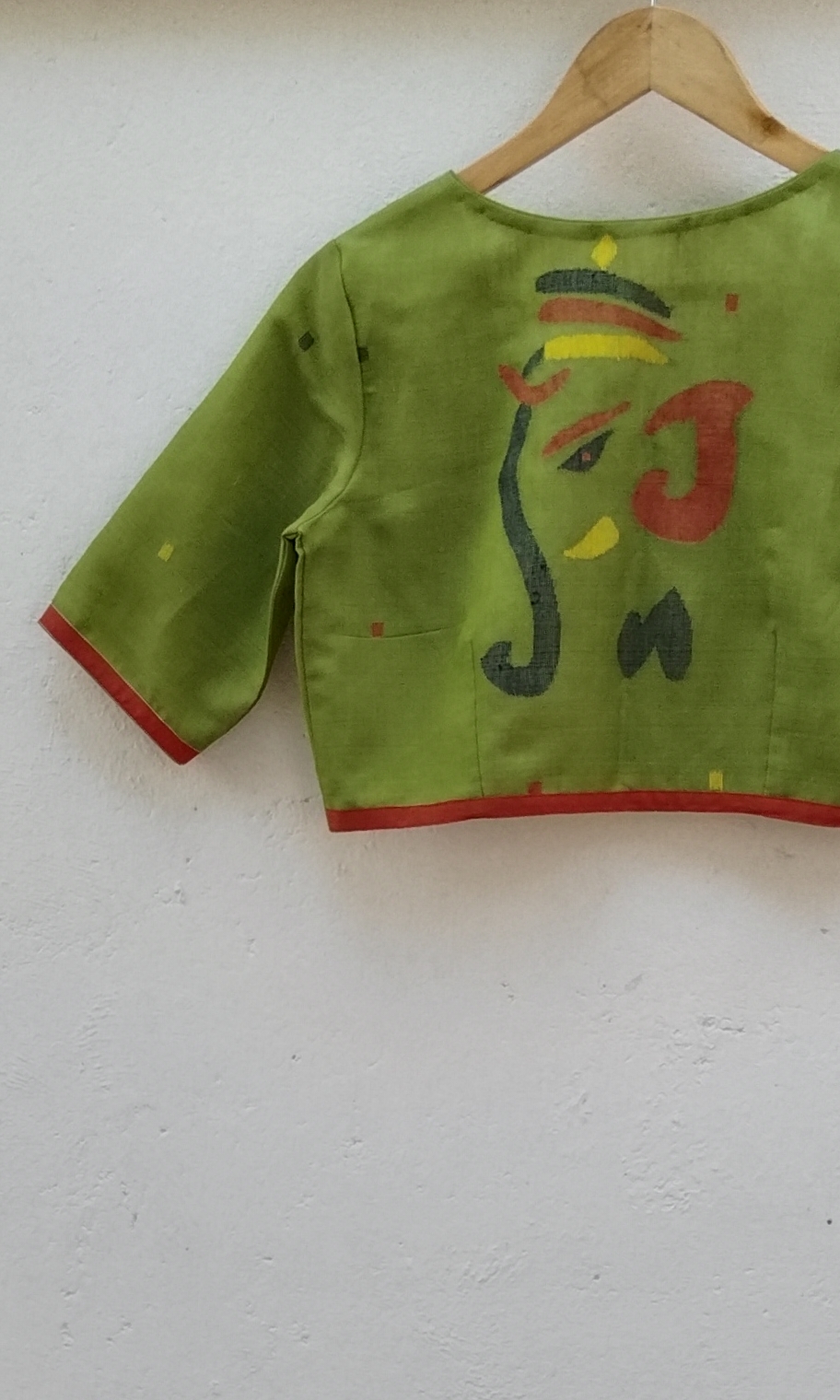 Handwoven Jamdhani Weave Cotton Ready Blouse