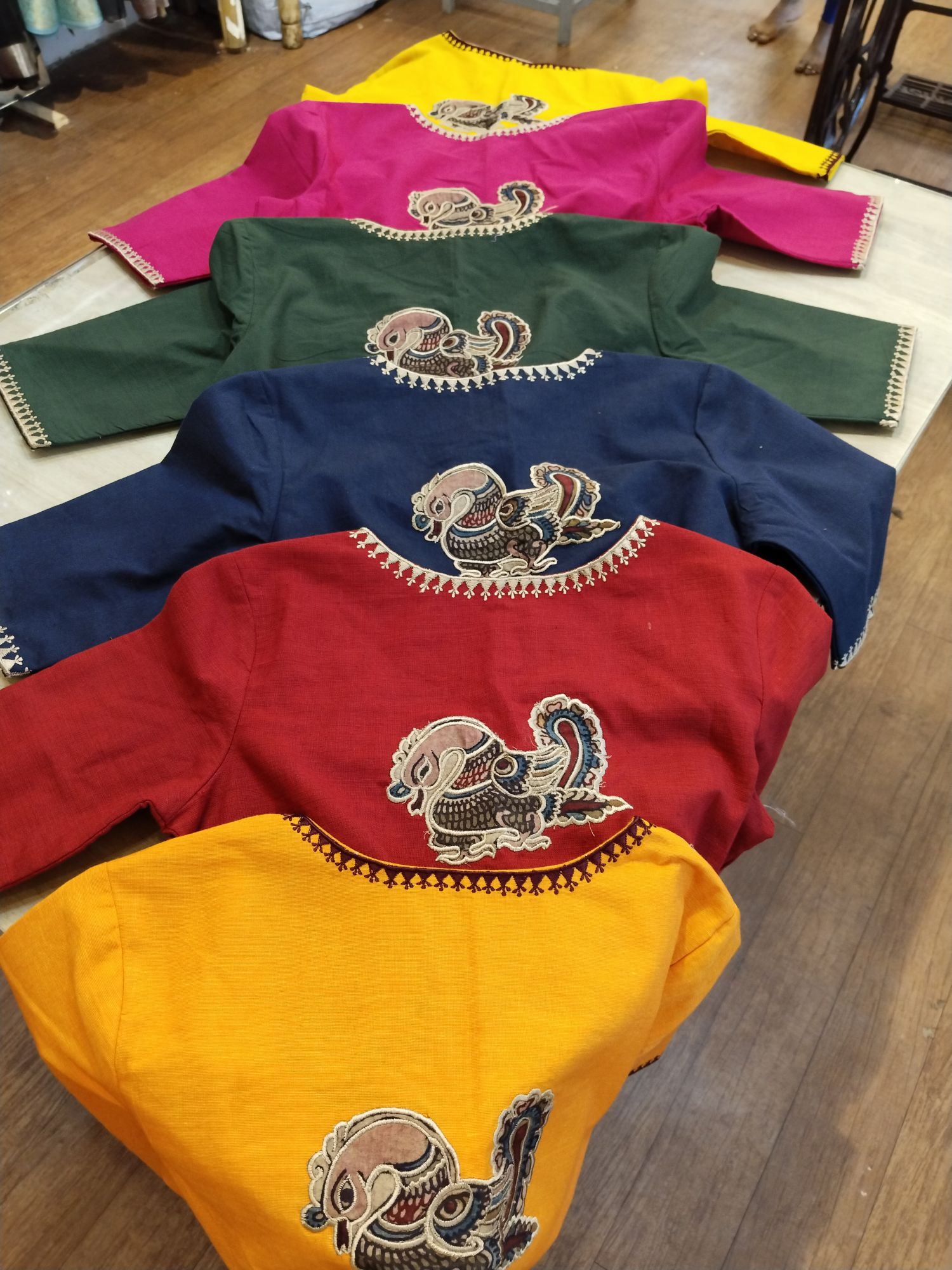 Kalamkari Applique embroidery cotton blouse