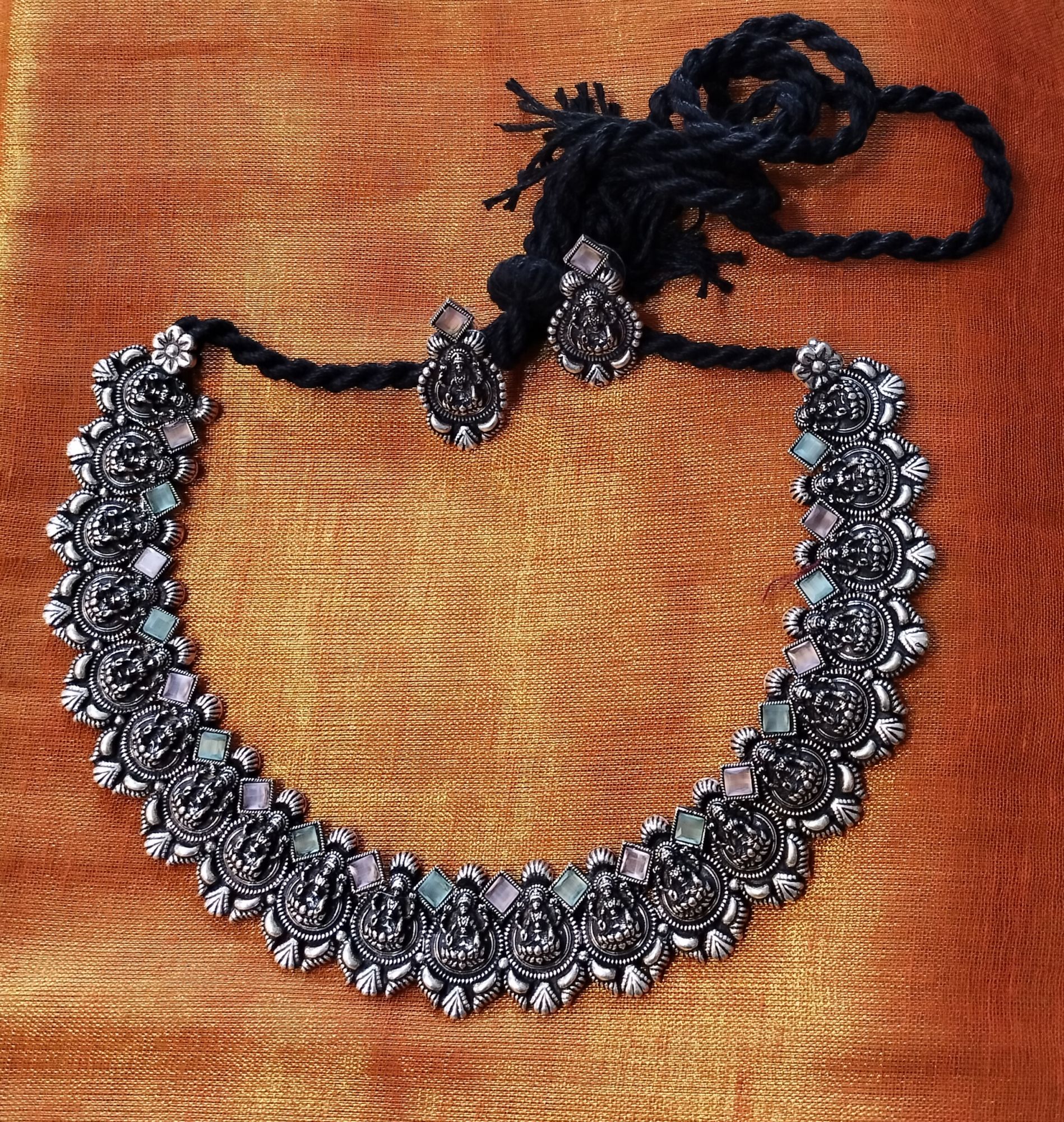 Ethnic German Silver Neck Piece with Ear Stud
