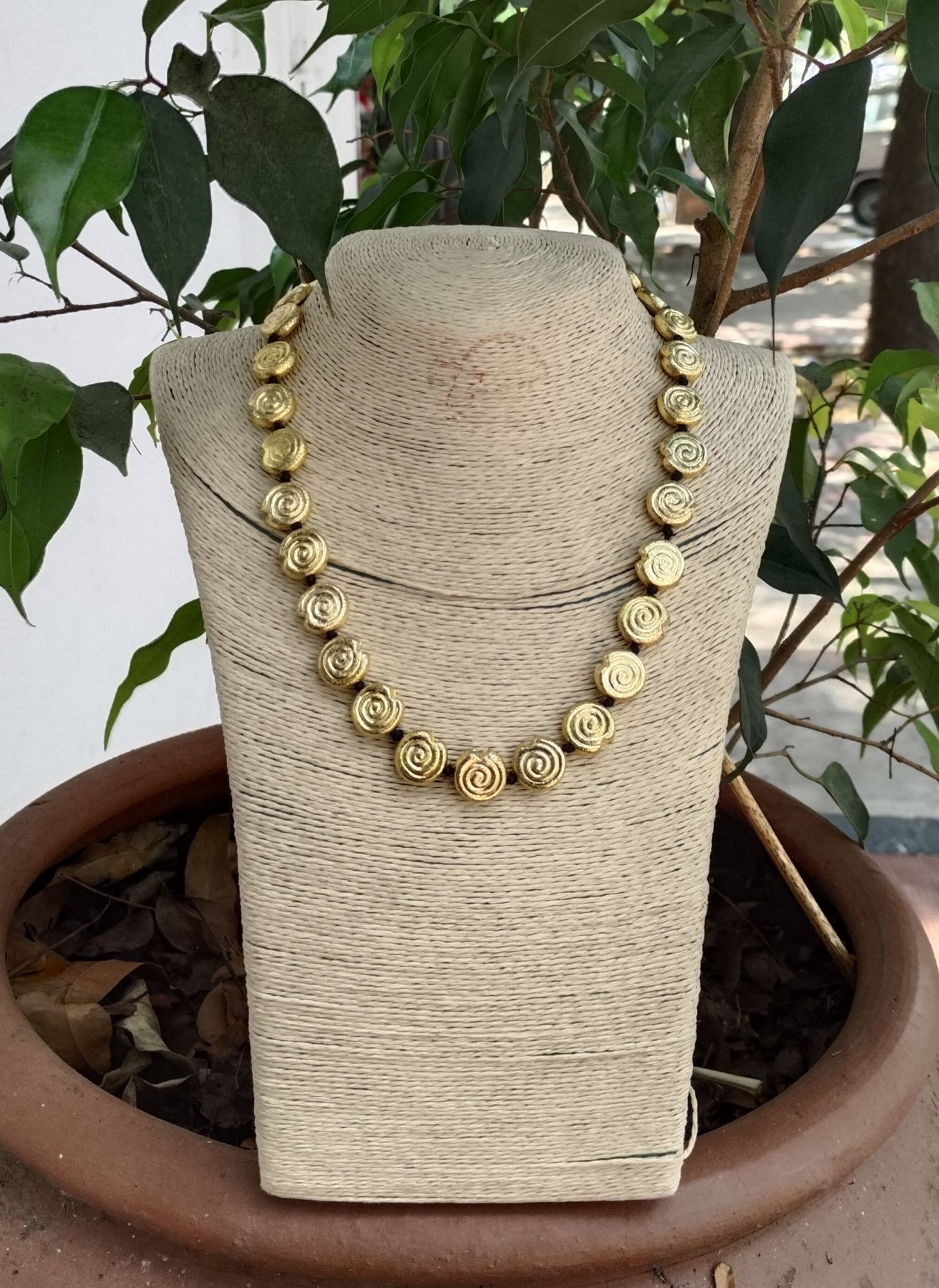 Brass Bead Neckpiece